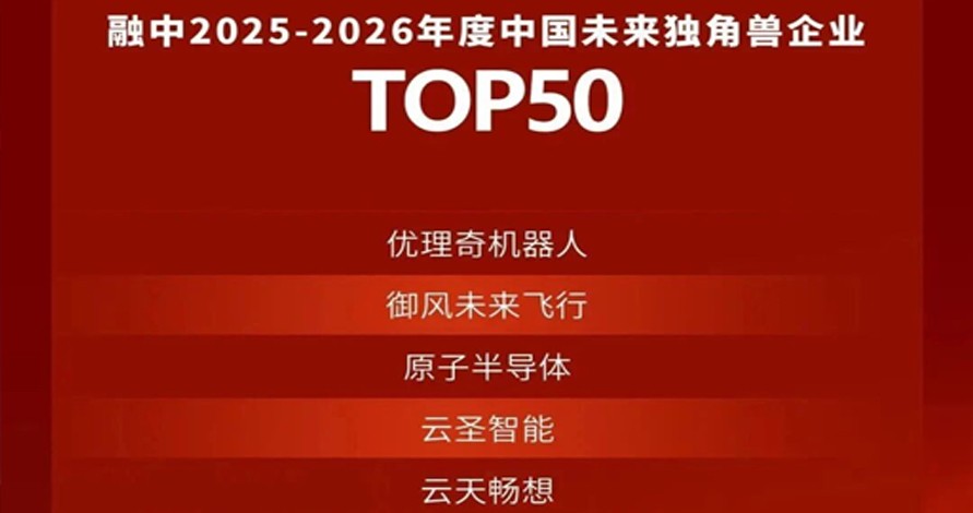 优理奇机器人上榜融中中国POWER50：以真实场景交付，迈向未来独角兽企业